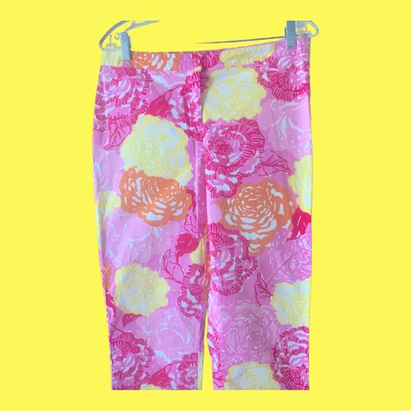 LILLY PULITZER WINNER'S CIRCLE  Cropped Capri Pants - Size 8 - Picture 2 of 5